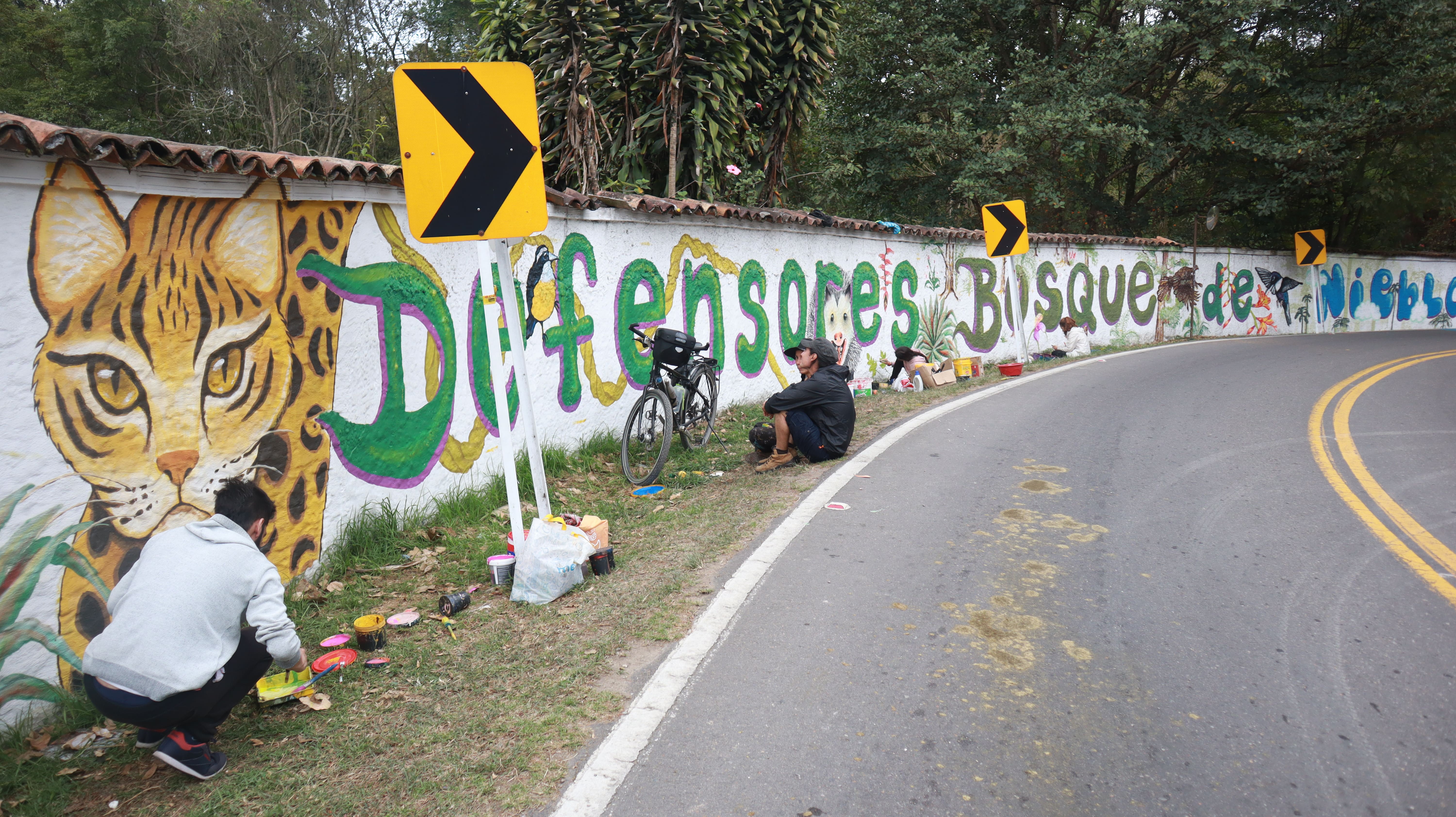 Los Defensores del Bosque de Niebla en Cachipay, octubre de 2023. Foto: Juan Carlos Pérez Álvarez.