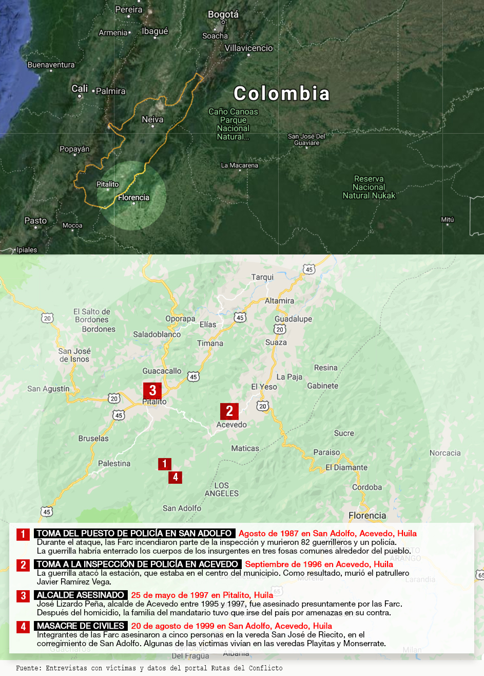 San Adolfo está ubicado en un corredor estratégico entre el Huila y Caquetá