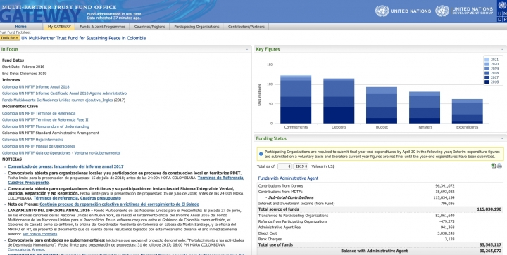 El Fondo Multidonante de las Naciones Unidas para el Posconflicto 4