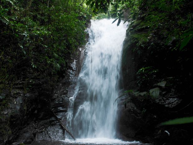 Cascada en el nacimiento del río Jordán (corregimiento San Vicente, Jamundí). Fotografía: Angie Serna Morales.