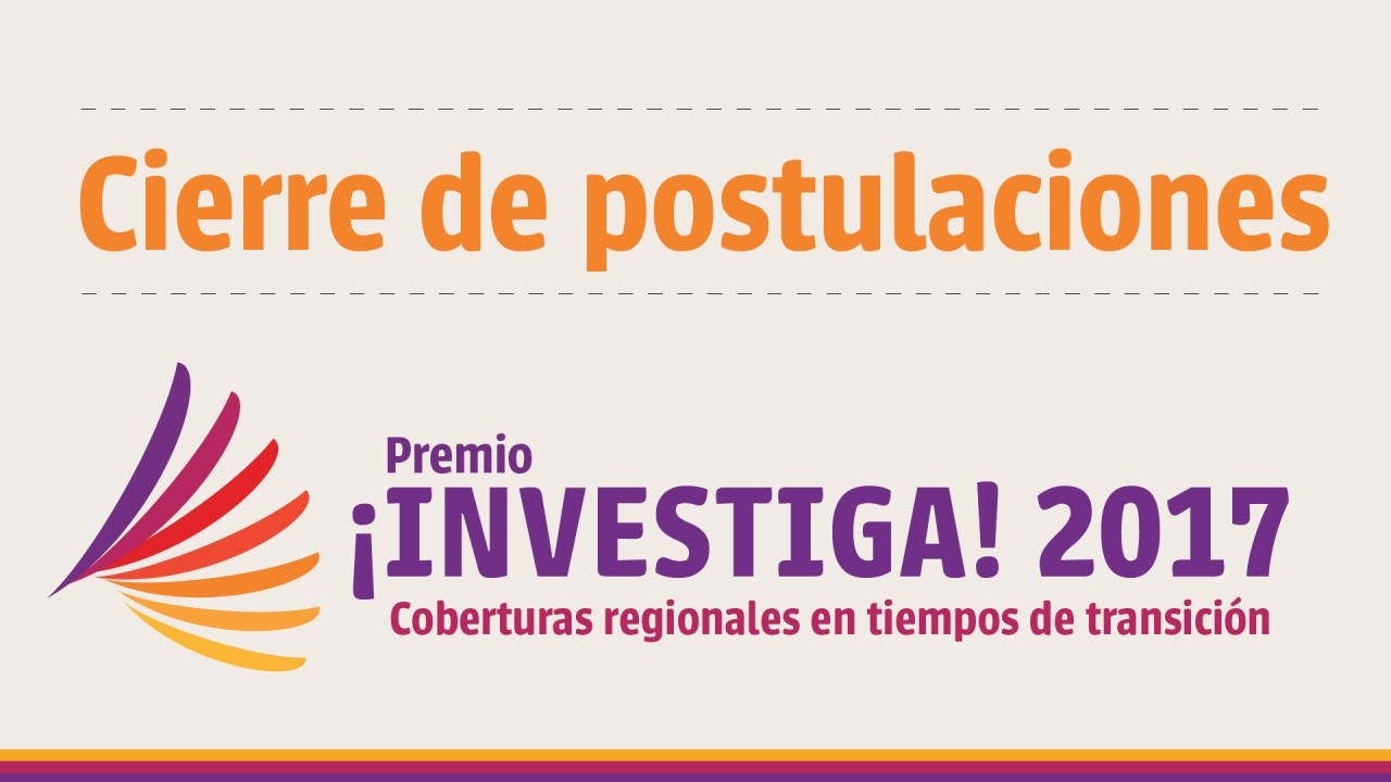 Gracias por postularte al Premio ¡Investiga! 2017