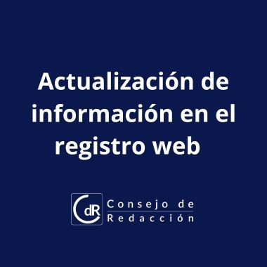 Actualización de información del registro 2022