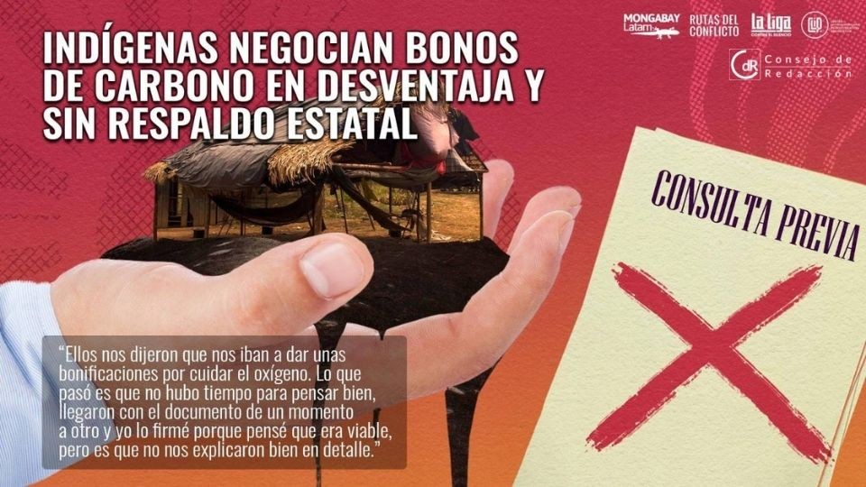 Indígenas negocian bonos de carbono en desventaja y sin respaldo estatal