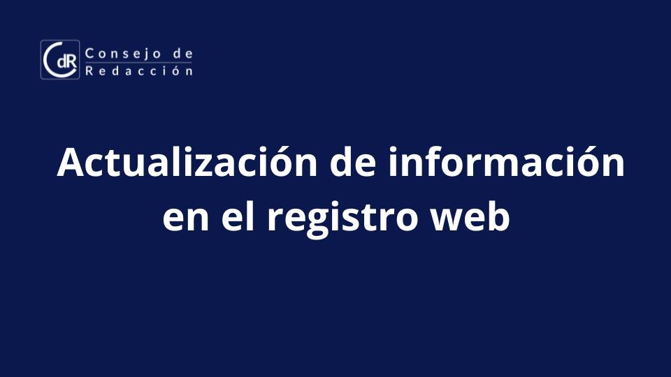 Actualización de información del registro 2022