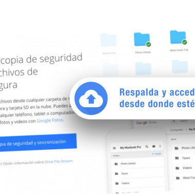 Respalda tu trabajo con la herramienta Copia de seguridad y sincronización de Google