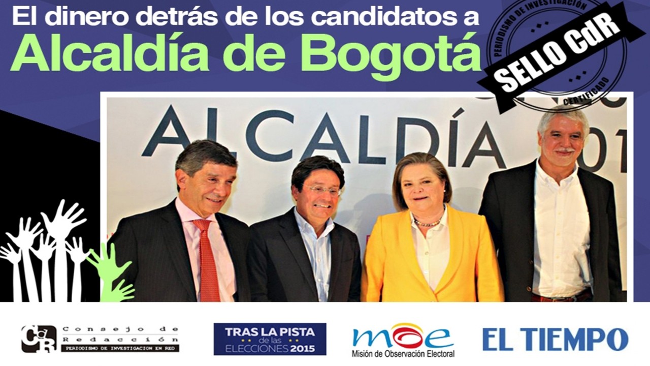 El dinero detrás de los candidatos a la Alcaldía de Bogotá, trabajo de Tras la Pista de las Elecciones 2015