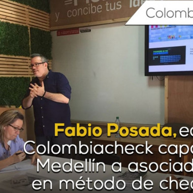 Fabio Posada capacitó en método de verificación de datos a 20 asociados CdR en Antioquia