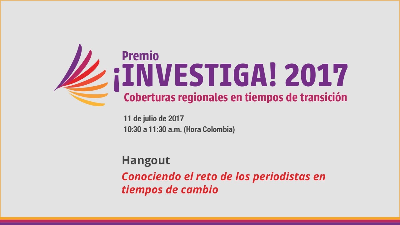 Participa en el Hangout del Premio ¡Investiga! 2017