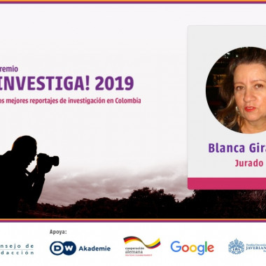 El uso de herramientas, un aspecto a calificar por Blanca Giraldo, jurado del Premio ¡Investiga! 2019