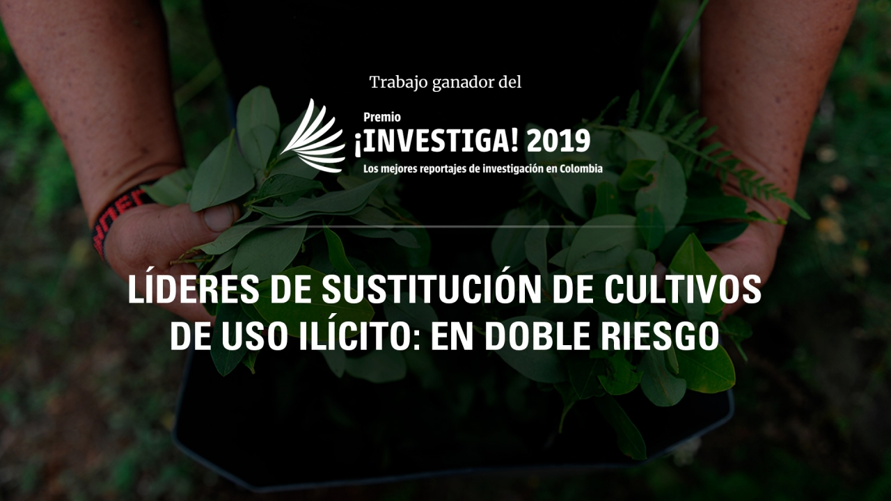 Líderes de sustitución de cultivos de uso ilícito, ¡ganadora del Premio ¡Investiga! 2019!