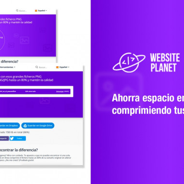 Website Planet, compresor de fotos en línea